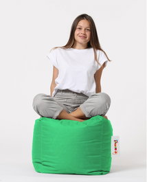 Atelier Del Sofa Square Pouf - Green